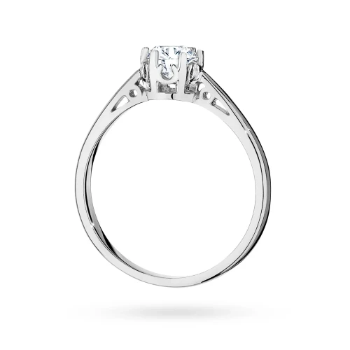 Pierścionek białe złoto z diamentem  laboratoryjnym 0,50ct w ażurowej oprawie Lab Diamonds