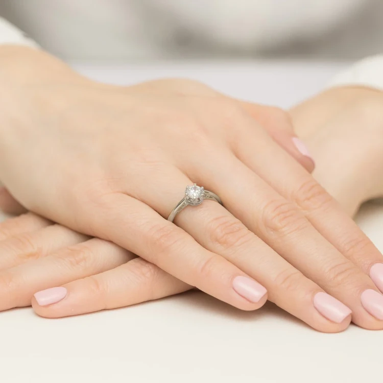 Pierścionek białe złoto z diamentem laboratoryjnym 0,50ct w ażurowej oprawie Lab Diamonds W0542.B3.LDW.02 marko