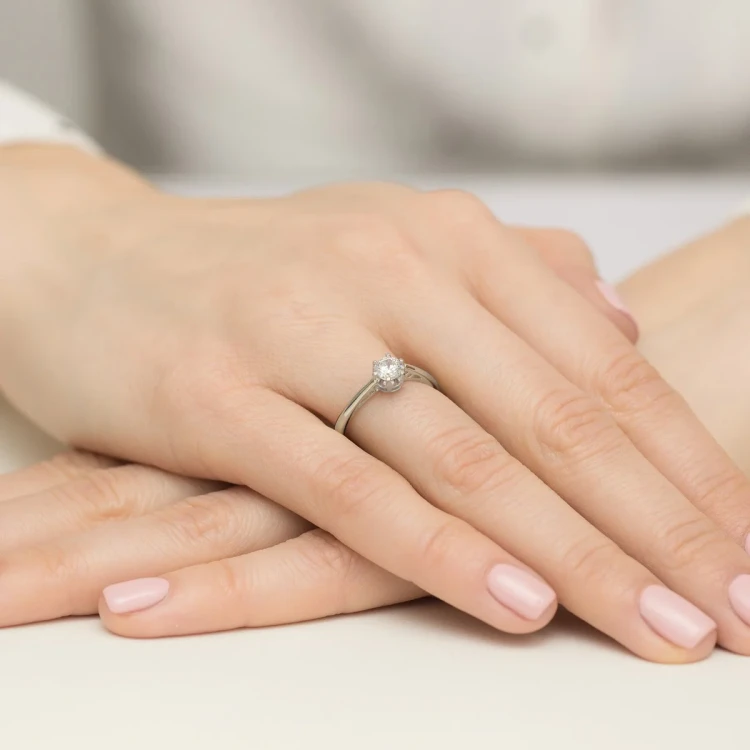 Pierścionek białe złoto z diamentem laboratoryjnym 0,40ct w ażurowej oprawie Lab Diamonds W0542.B3.LDW.01 marko