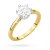 Pierścionek z żółtego złota diament laboratoryjny 1,00ct kamienie wokół korony Lab Diamonds W0539.Z3.LDW.04 marko