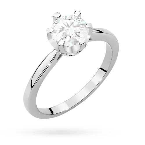 Pierścionek z białego złota diament laboratoryjny 1,00ct kamienie wokół korony Lab Diamonds W0539.B3.LDW.04 marko