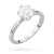 Pierścionek z białego złota diament laboratoryjny 1,00ct kamienie wokół korony Lab Diamonds W0539.B3.LDW.04 marko