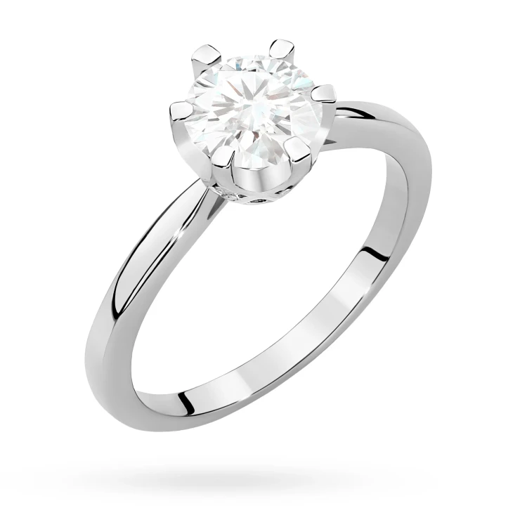 Pierścionek z białego złota diament laboratoryjny 1,00ct kamienie wokół korony Lab Diamonds W0539.B3.LDW.04 marko