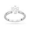 Pierścionek z białego złota diament laboratoryjny 1,00ct kamienie wokół korony Lab Diamonds W0539.B3.LDW.04 marko