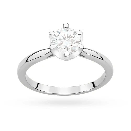 Pierścionek z białego złota diament laboratoryjny 1,00ct kamienie wokół korony Lab Diamonds W0539.B3.LDW.04 marko