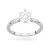 Pierścionek z białego złota diament laboratoryjny 1,00ct kamienie wokół korony Lab Diamonds W0539.B3.LDW.04 marko