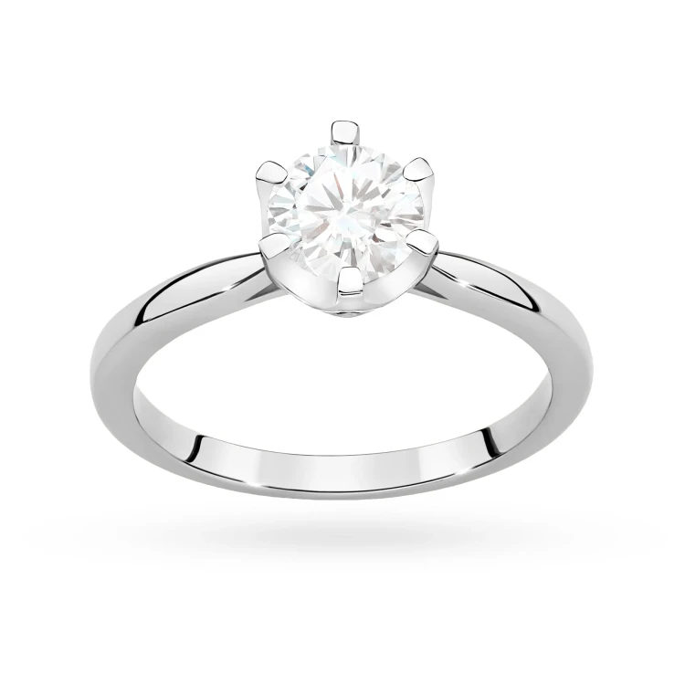 Pierścionek z białego złota diament laboratoryjny 1,00ct kamienie wokół korony Lab Diamonds W0539.B3.LDW.04 marko