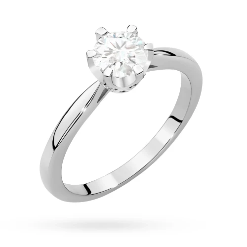 Pierścionek z białego złota diament laboratoryjny 0,70ct kamienie wokół korony Lab Diamonds W0539.B3.LDW.03 marko