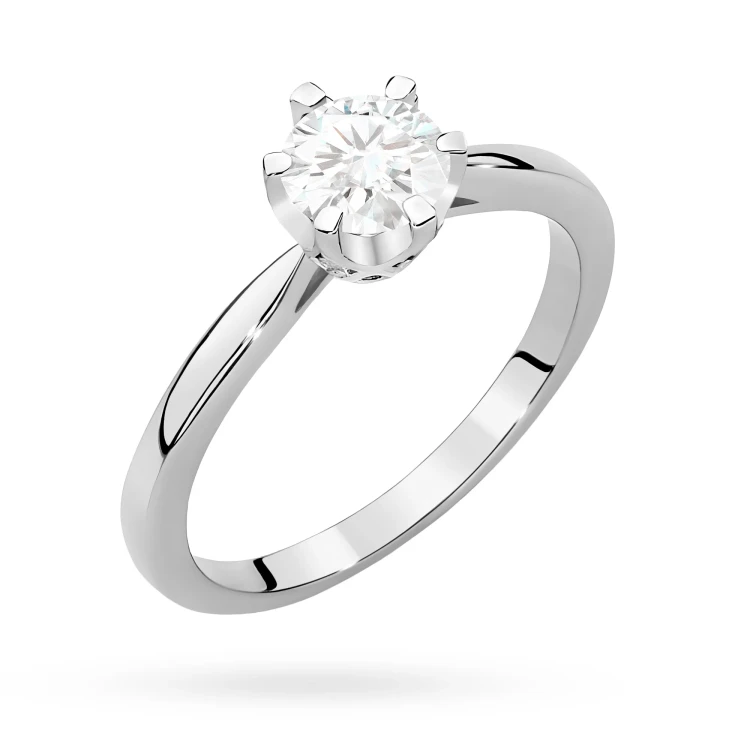 Pierścionek z białego złota diament laboratoryjny 0,70ct kamienie wokół korony Lab Diamonds W0539.B3.LDW.03 marko