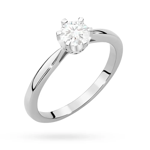 Pierścionek z białego złota diament laboratoryjny 0,50ct kamienie wokół korony Lab Diamonds W0539.B3.LDW.02 marko