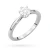 Pierścionek z białego złota diament laboratoryjny 0,50ct kamienie wokół korony Lab Diamonds W0539.B3.LDW.02 marko