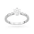 Pierścionek z białego złota diament laboratoryjny 0,50ct kamienie wokół korony Lab Diamonds W0539.B3.LDW.02 marko