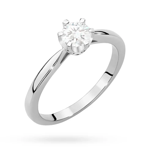 Pierścionek z białego złota diament laboratoryjny 0,40ct kamienie wokół korony Lab Diamonds W0539.B3.LDW.01 marko