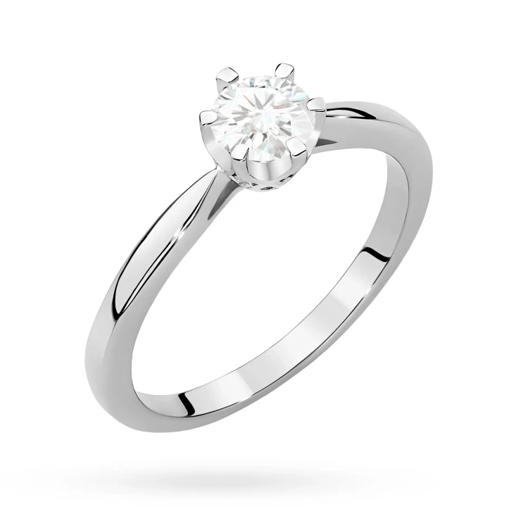 Pierścionek z białego złota diament laboratoryjny 0,40ct kamienie wokół korony Lab Diamonds W0539.B3.LDW.01 marko