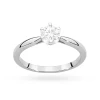 Pierścionek z białego złota diament laboratoryjny 0,40ct kamienie wokół korony Lab Diamonds W0539.B3.LDW.01 marko