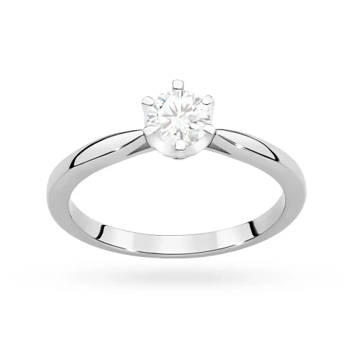 Pierścionek z białego złota diament laboratoryjny 0,40ct kamienie wokół korony Lab Diamonds W0539.B3.LDW.01 marko