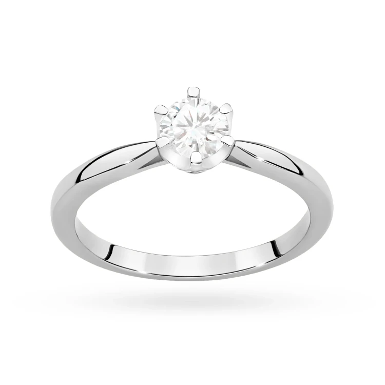 Pierścionek z białego złota diament laboratoryjny 0,40ct kamienie wokół korony Lab Diamonds W0539.B3.LDW.01 marko