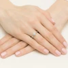 Pierścionek z białego złota diament laboratoryjny 0,40ct kamienie wokół korony Lab Diamonds W0539.B3.LDW.01 marko