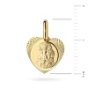 Złoty medalik serce Matka Boska Częstochowska D032-333 marko