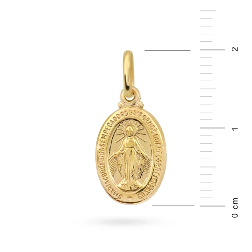 Złoty Medalik Matka Boska Cudowna próba 585 D061-585 marko
