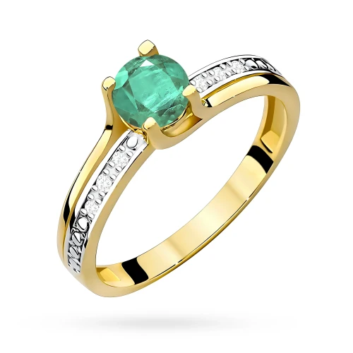 Pierścionek zaręczynowy ze szmaragdem  Kultowa