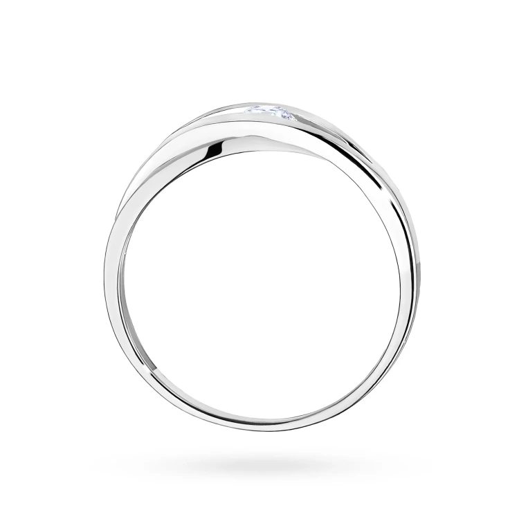 Pleciony Pierścionek z białego złota z brylantami 0,10ct Obietnice W0156.B3.DIW.03 marko