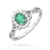 Pierścionek zaręczynowy z białego złota ze szmaragdem 0,40ct markiza Kultowa W0182.B3.EMG.01 marko