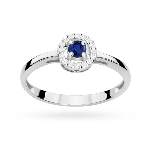 Pierścionek z białego złota szafir 0,15ct brylanty Kultowa W0238.B3.SAB.01 marko
