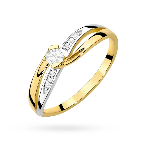 Złoty pierścionek 585 z brylantami 0,13ct Obietnice W0415.Z3.DIW.01 marko