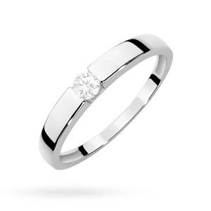 Pierścionek z białego złota z brylantem 0,12ct Generacja