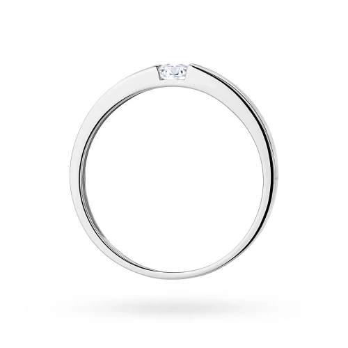Pierścionek z białego złota z brylantem 0,12ct Generacja