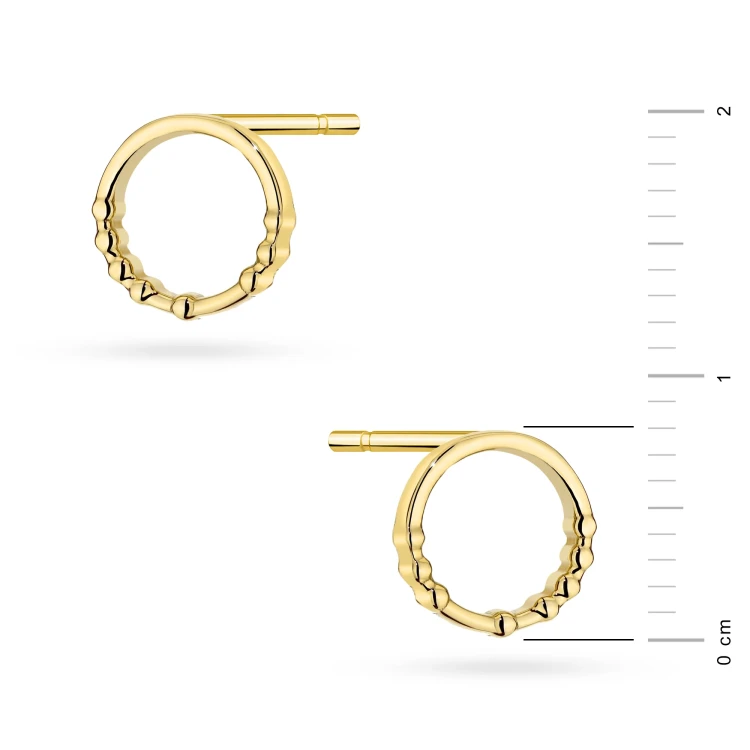 Złote kolczyki koło ring kuleczki Supreni K2206-333 marko