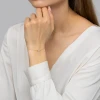 Złota bransoletka połączone serca cyrkonie Soledo B1490-333-B marko
