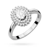 Pierścionek białe złoto z owalnym diamentem laboratoryjnym Lab Diamonds i brylantami kwiatek markiza W0303.B3.LDW.01 marko