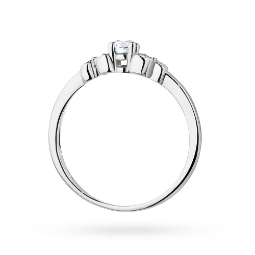 Pierścionek z białego złota z brylantami 0,12ct Obietnice