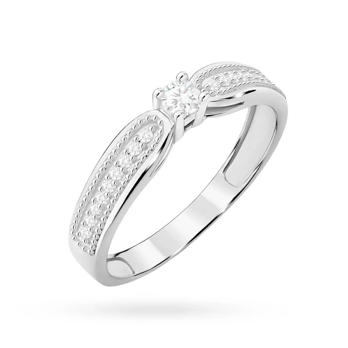 Pierścionek z białego złota z brylantami 0,17ct Galaktyki W0449.B3.DIW.01 marko