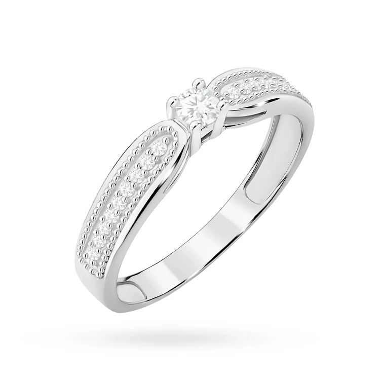 Pierścionek z białego złota z brylantami 0,17ct Galaktyki W0449.B3.DIW.01 marko