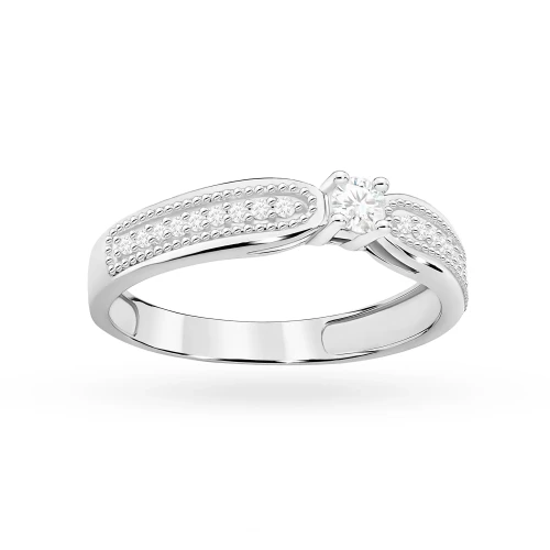 Pierścionek z białego złota z brylantami 0,17ct Galaktyki W0449.B3.DIW.01 marko