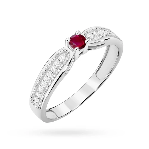 Pierścionek z białego złota z rubinem 0,15ct Kultowa W0449.B3.RUR.01 marko
