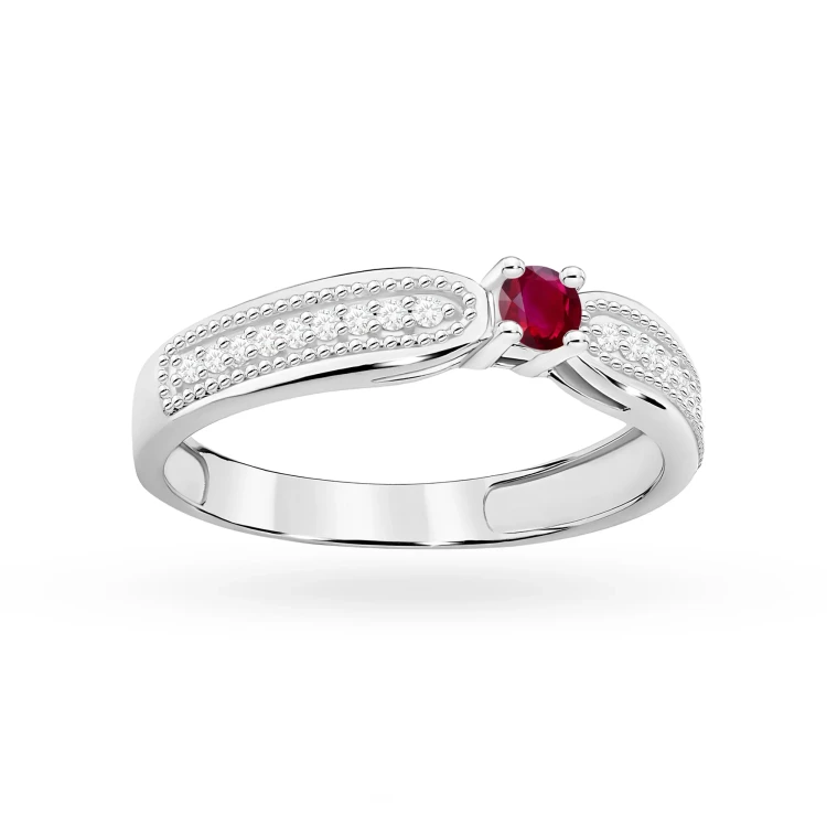 Pierścionek z białego złota z rubinem 0,15ct Kultowa W0449.B3.RUR.01 marko