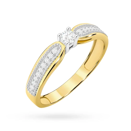 Złoty pierścionek z brylantami 0,17ct 585 Galaktyki  W0449.Z3.DIW.01 marko