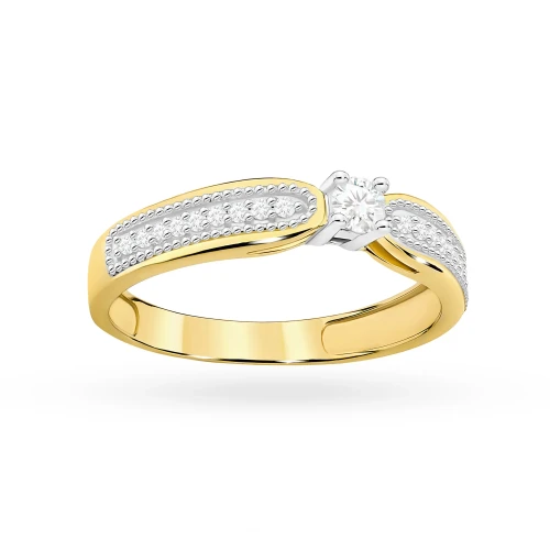 Złoty pierścionek z brylantami 0,17ct 585 Galaktyki  W0449.Z3.DIW.01 marko