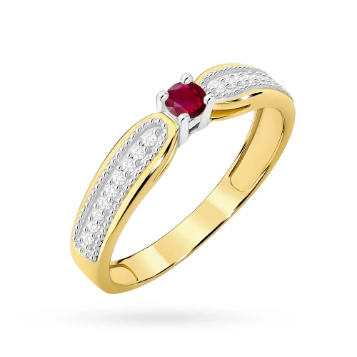 Złoty pierścionek z rubinem 0,15ct 585 Kultowa W0449.Z3.RUR.01 marko