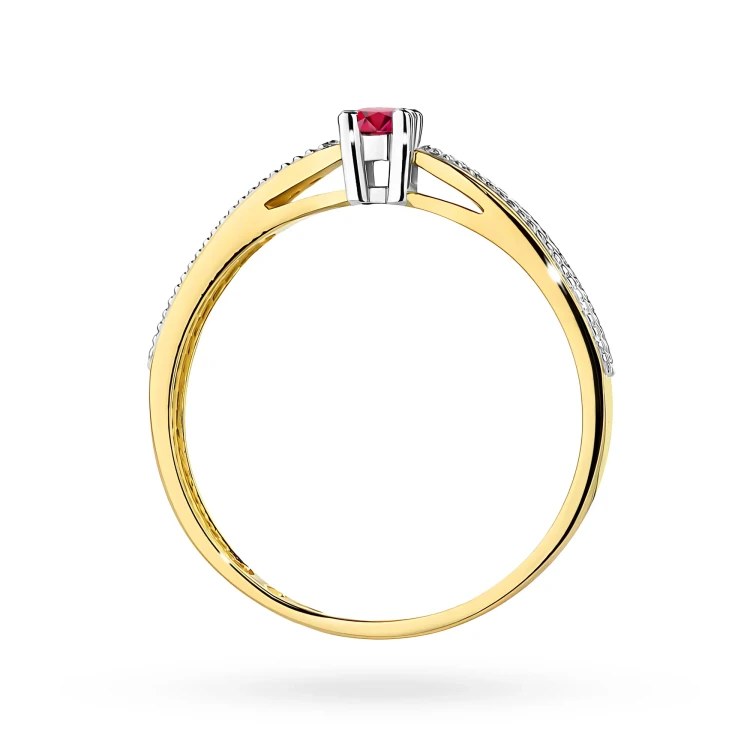 Złoty pierścionek z rubinem 0,15ct 585 Kultowa W0449.Z3.RUR.01 marko