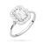 Złoty pierścionek oprawa halo prostokątny diament laboratoryjny białe złoto Lab Diamonds W0576.B3.LDW.01 marko