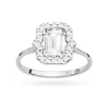 Złoty pierścionek oprawa halo prostokątny diament laboratoryjny białe złoto Lab Diamonds W0576.B3.LDW.01 marko