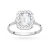 Złoty pierścionek oprawa halo prostokątny diament laboratoryjny białe złoto Lab Diamonds W0576.B3.LDW.01 marko