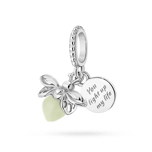 Srebrna zawieszka świetlik świecący w ciemności Charms Z757-925-S marko