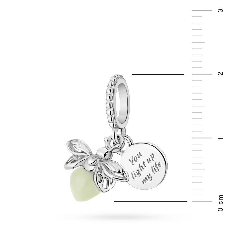 Srebrna zawieszka świetlik świecący w ciemności Charms Z757-925-S marko
