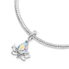 Srebrna zawieszka kwiat lotosu cyrkonia Charms Z755-925-BS marko
